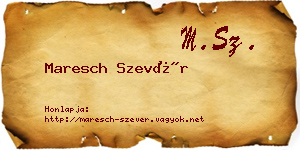 Maresch Szevér névjegykártya